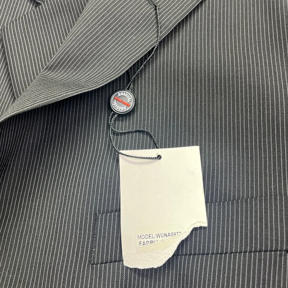 Emanuel Ungaro Pinstripe Wool Blazer Business‎ Suit Jacket 44R Preppy NWT Career
